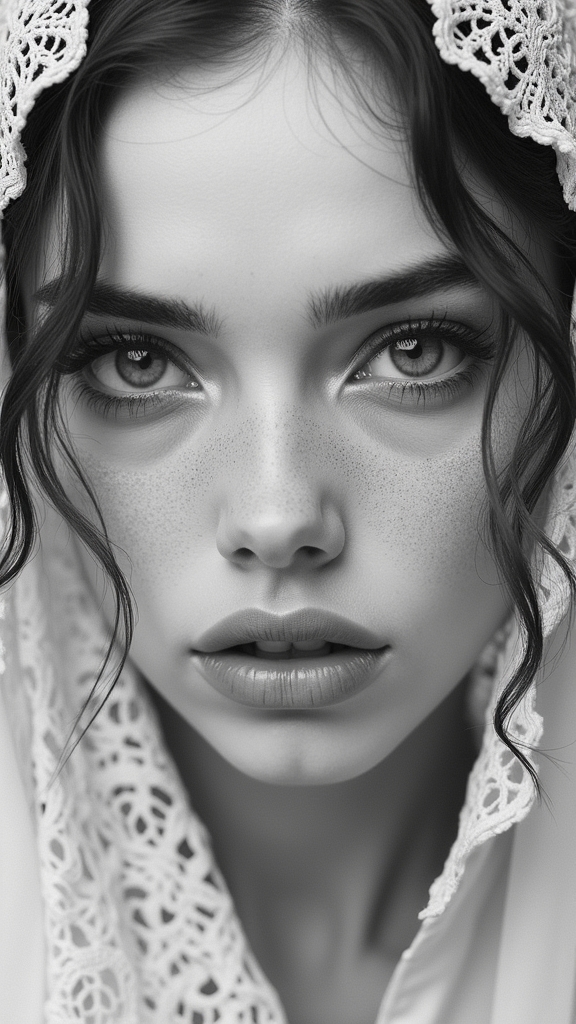 intricate patterns enhance portraits