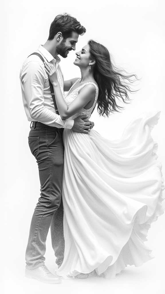 joyful dance partner connection