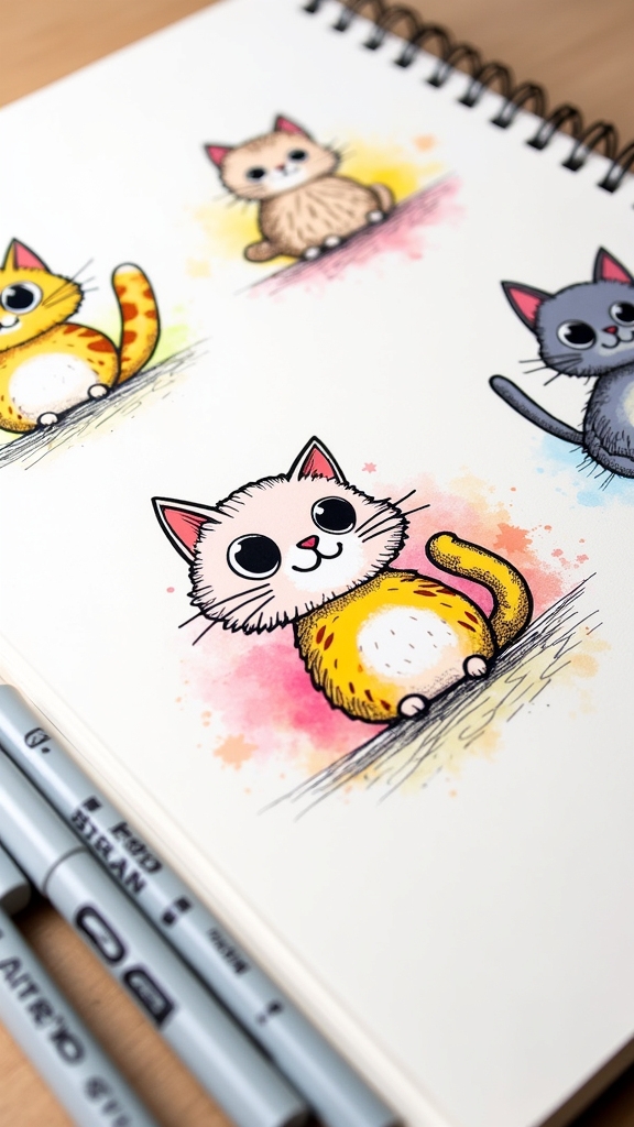 kawaii cat illustration tips