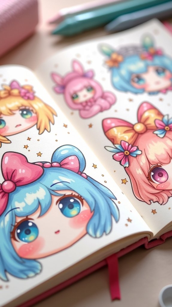 kawaii character illustration charm