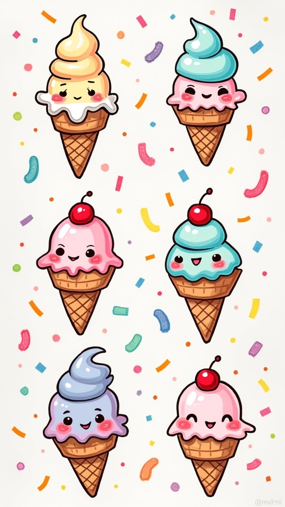kawaii ice cream delights