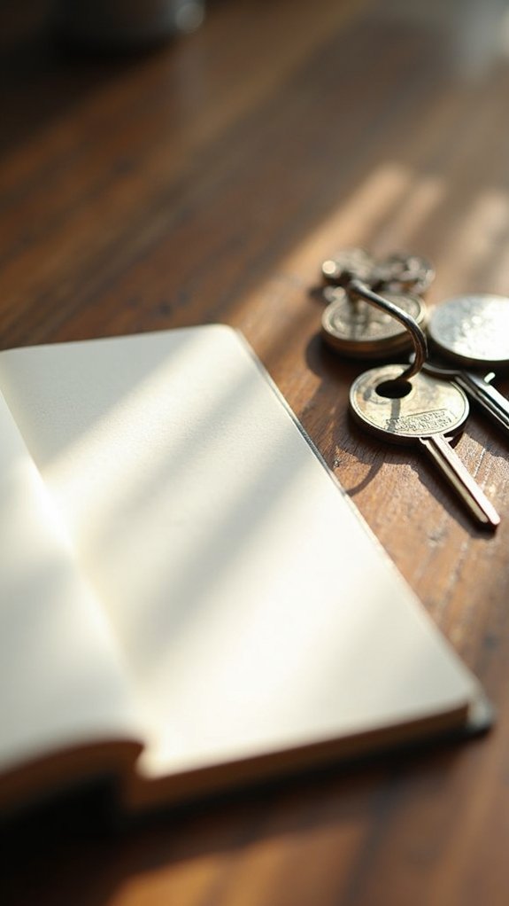 keys and coins still life