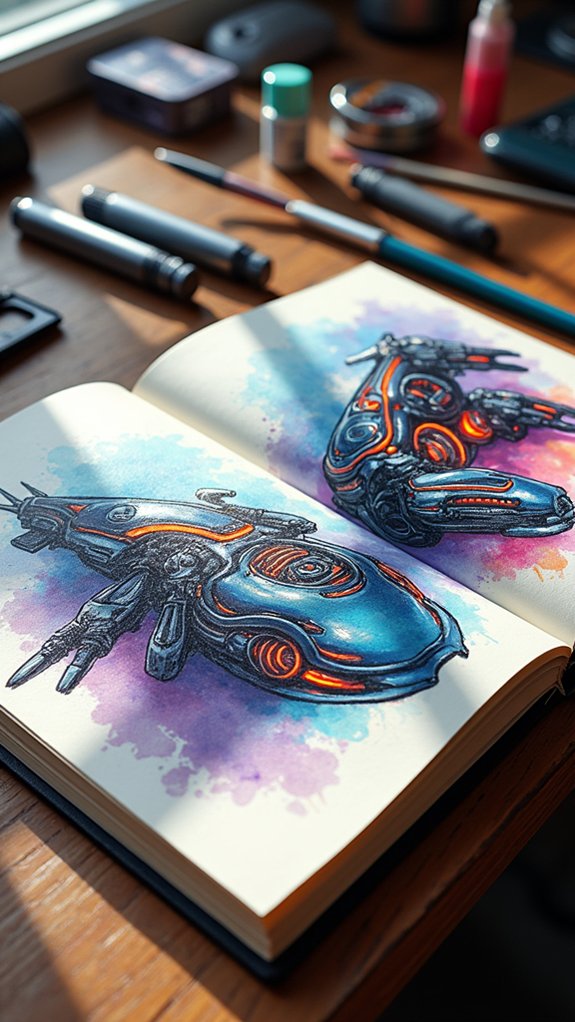 metallic markers for machines