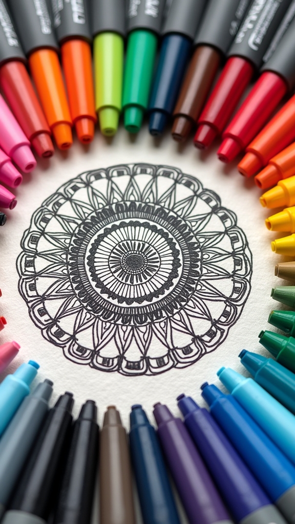 mindful mandala color creation