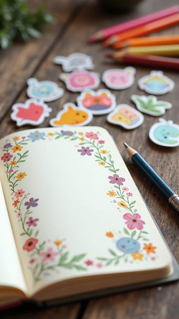 mini cute art stickers