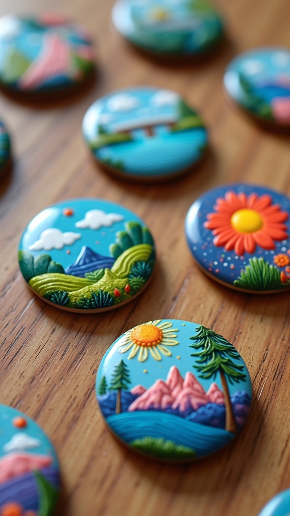 miniature scenes on magnets