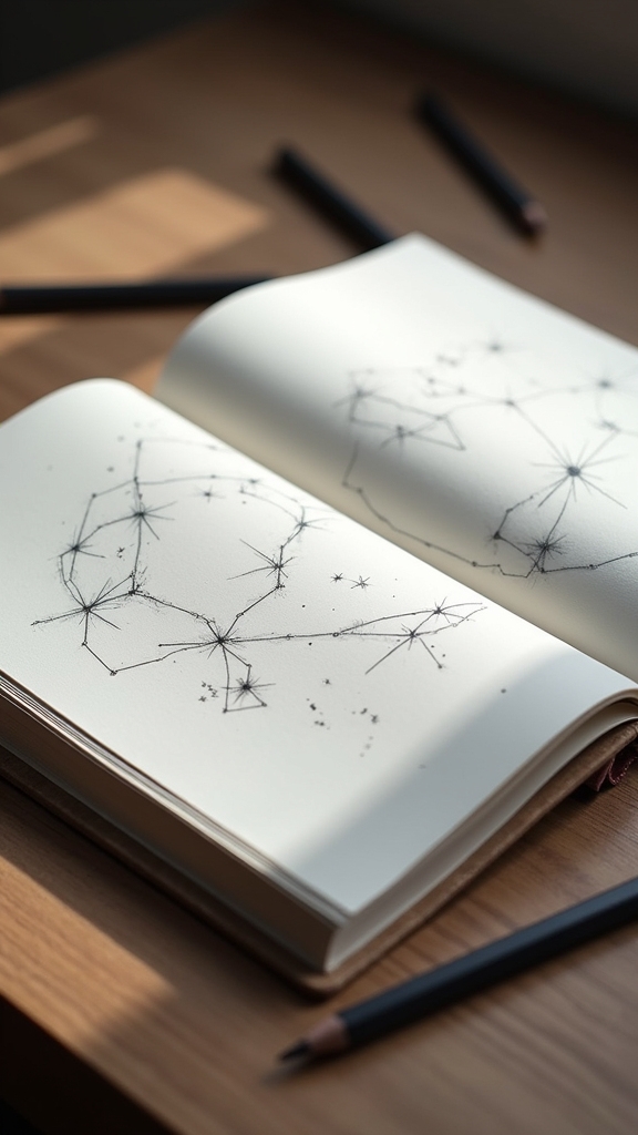 minimalist celestial drawing techniques