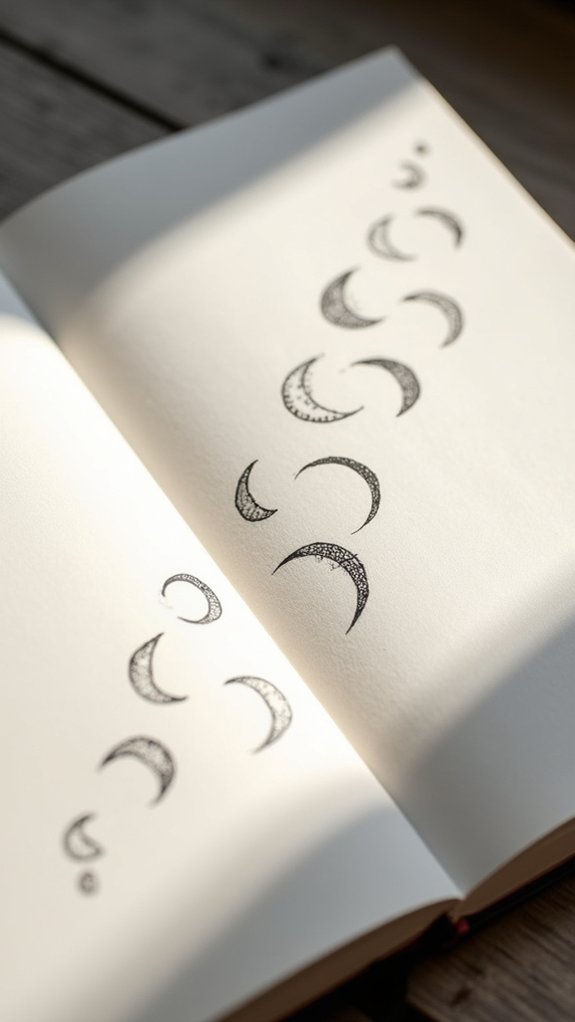 minimalist crescent moon tattoo