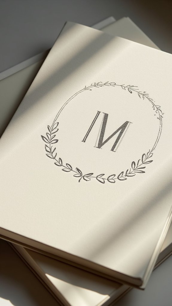 minimalist monogram decorative border