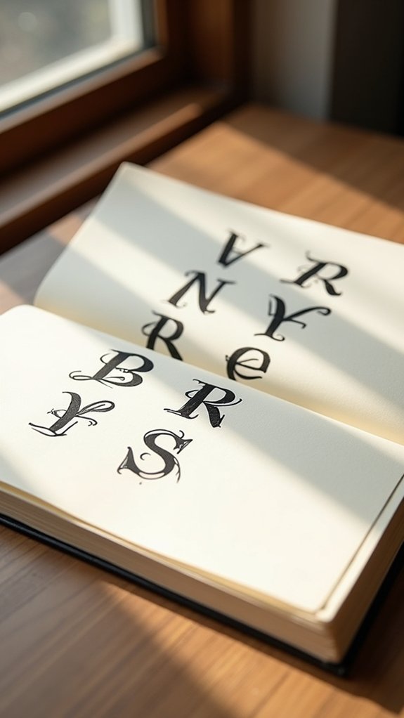 minimalist monoline lettering style