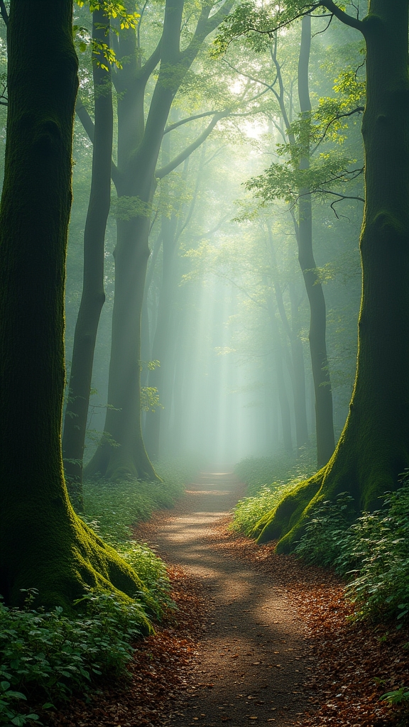 misty forest pathway adventure