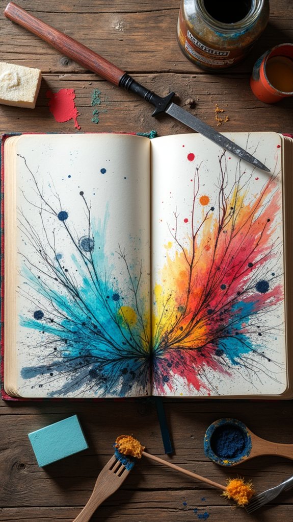 mixed media art experimentation