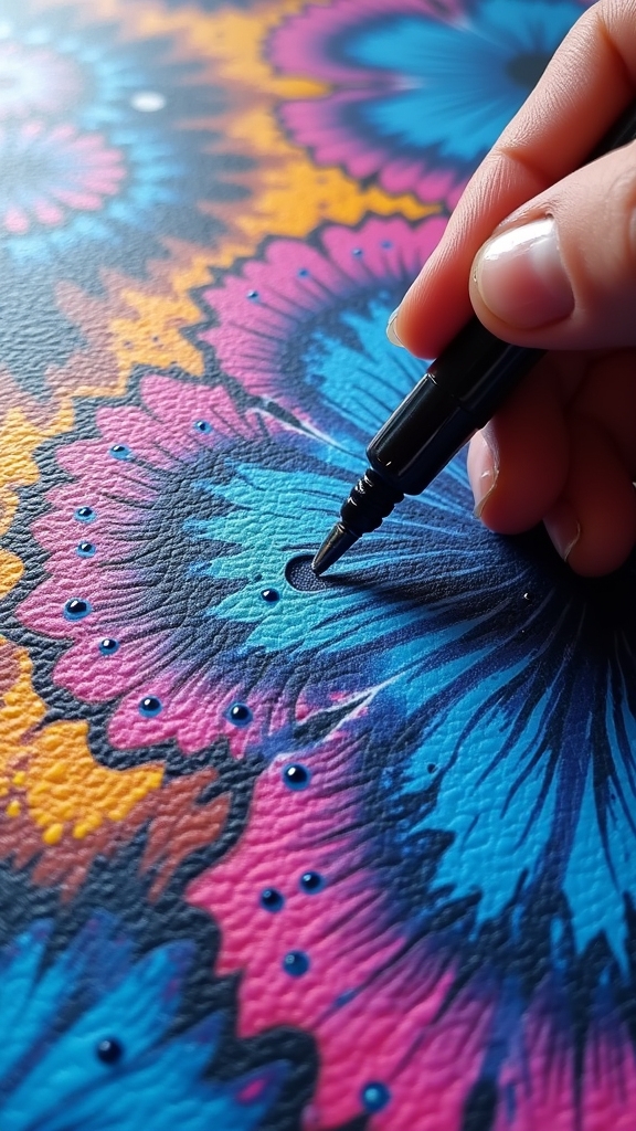 modern tie dye with posca