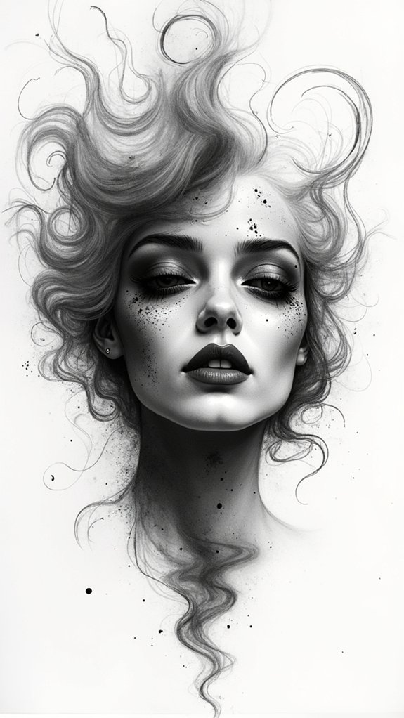 monochrome ink wash creativity
