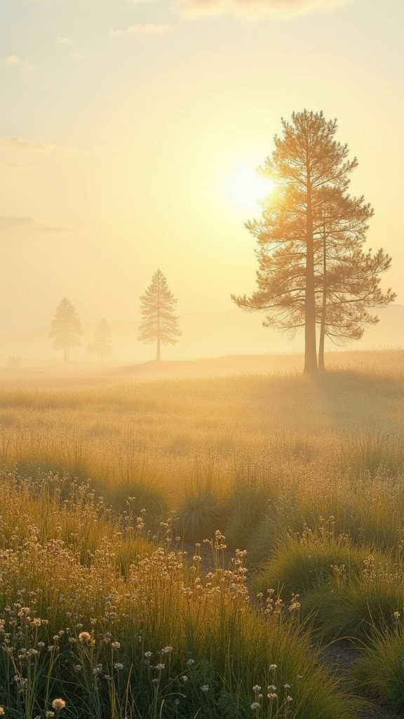morning fields magical beauty