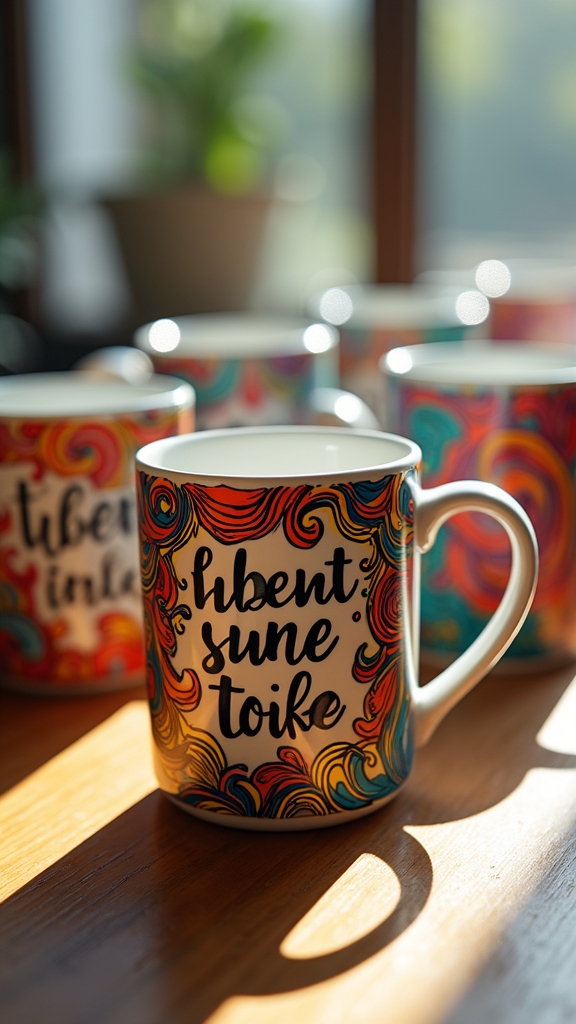 mug design with lettering