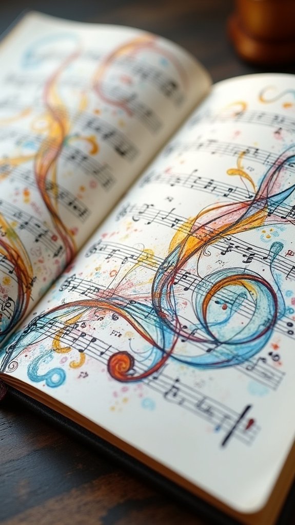 music inspired sketchbook creativity