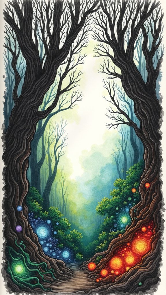 mystical monochrome forest allure