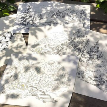 nature inspired outdoor pencil sketches