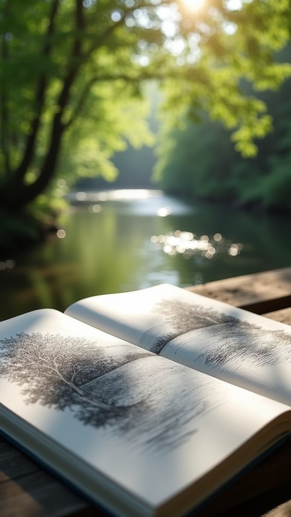 nature s magical riverbank scene