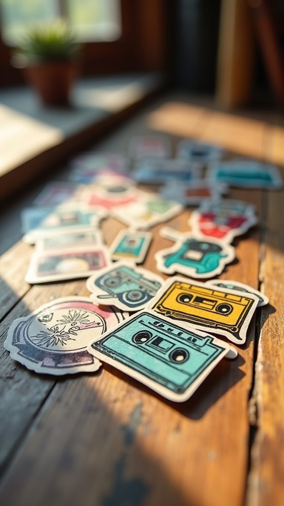 nostalgic sticker design treasures