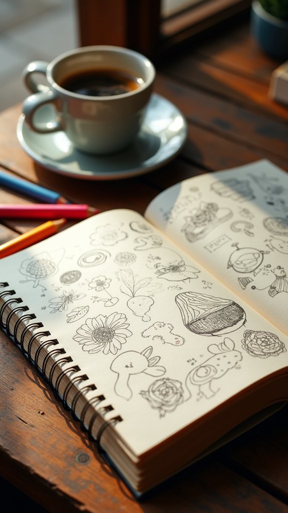 open book sketching tips