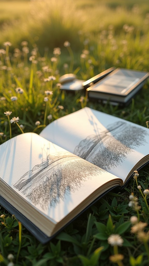 panoramic meadow sketch techniques