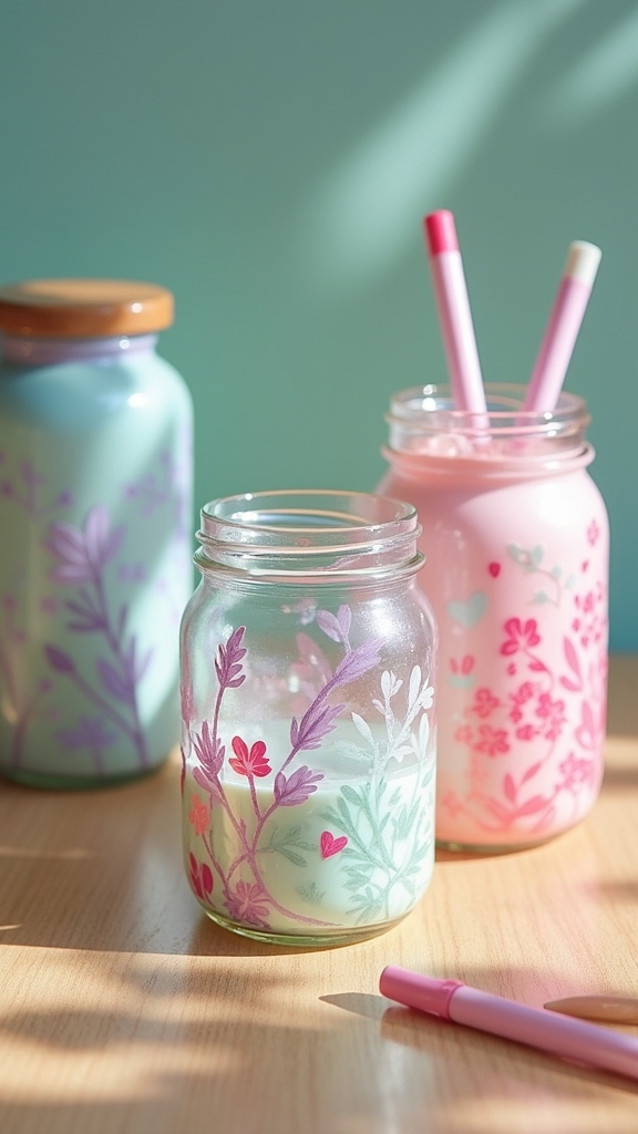 pastel jar decoration tips