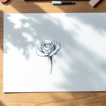 pencil art flower tutorial