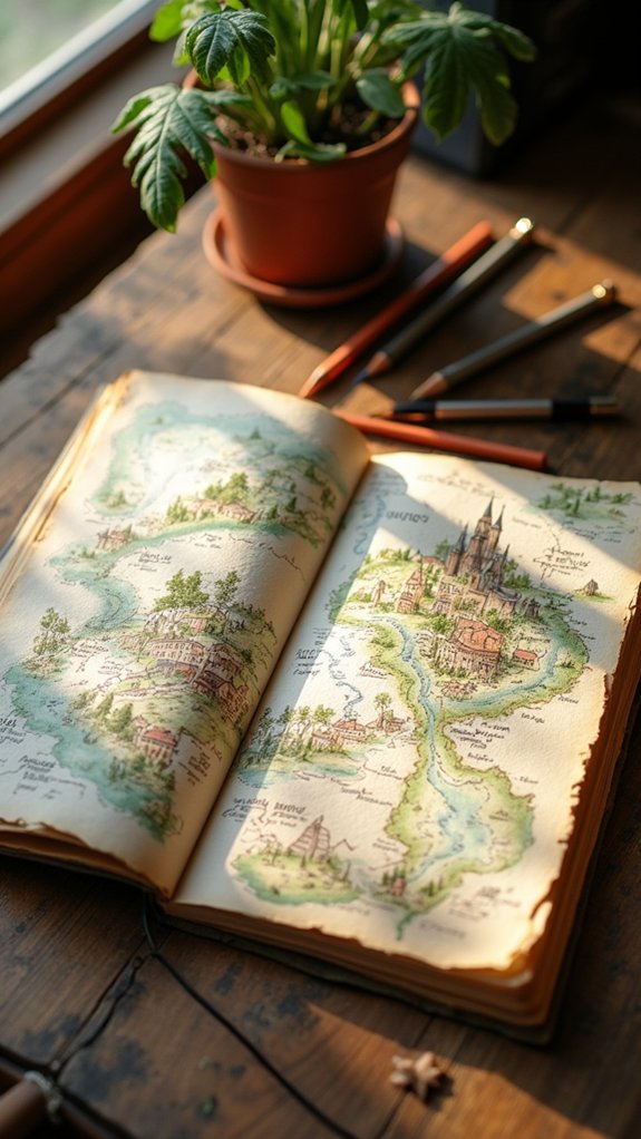 personalized adventure map illustration