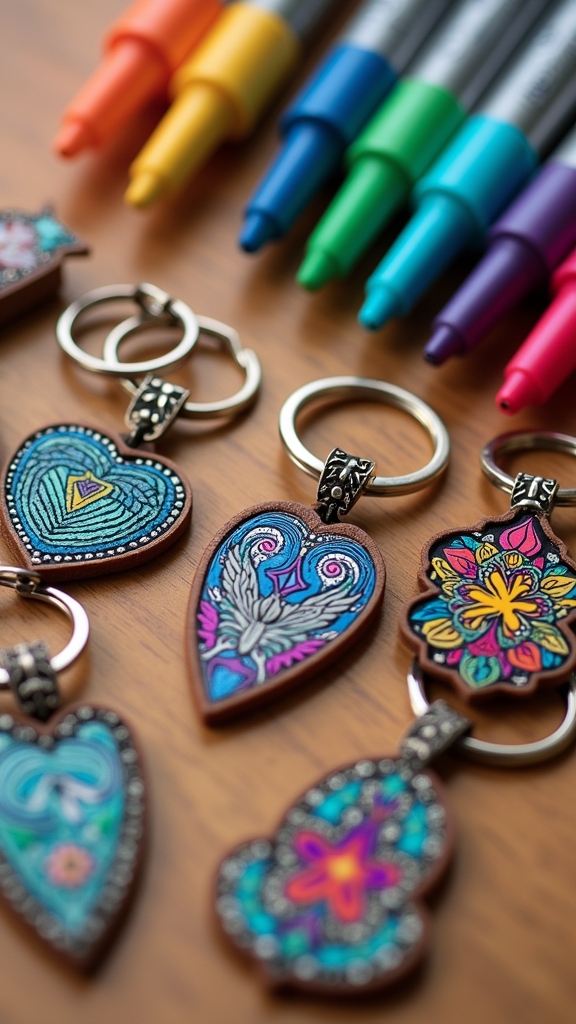 personalized colorful keychain designs