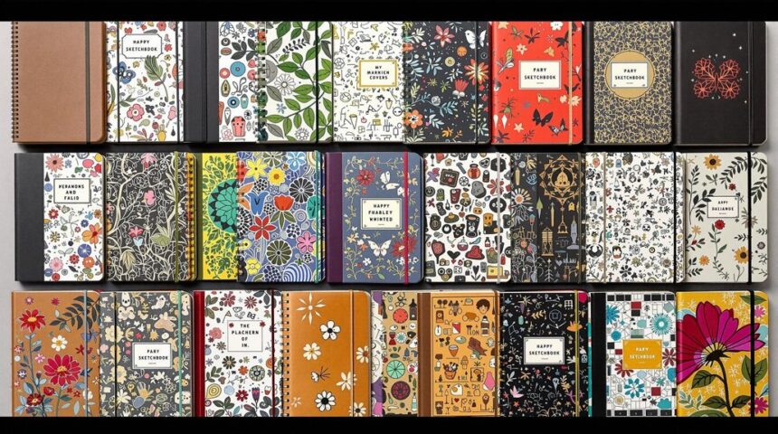 personalized sketchbook cover designs