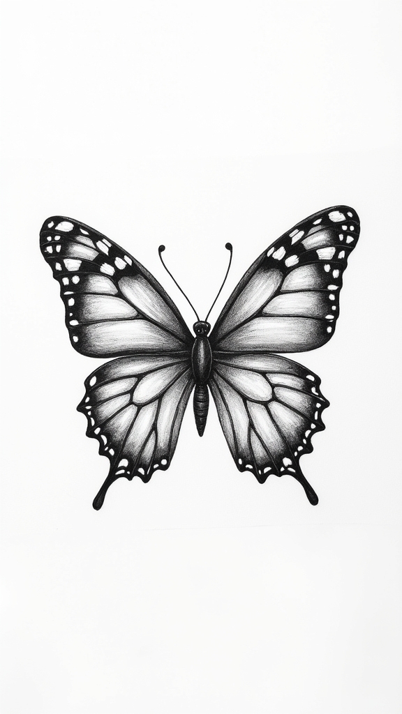 playful butterfly doodle illustrations