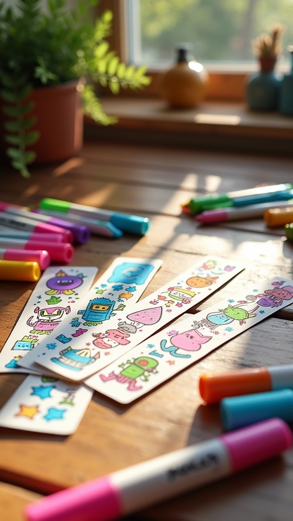 playful character bookmarks creation