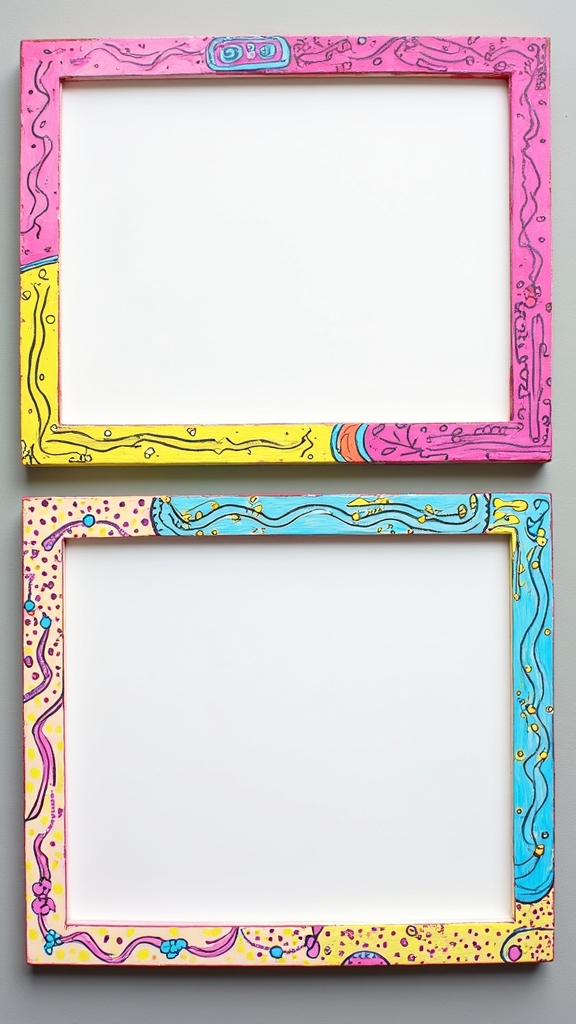 playful colorful frame designs