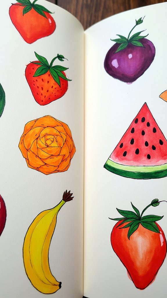 playful colorful fruit imagination