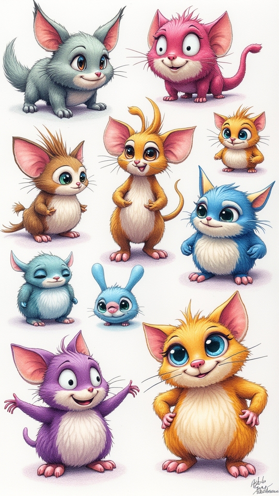 playful exaggerated cartoon creativity