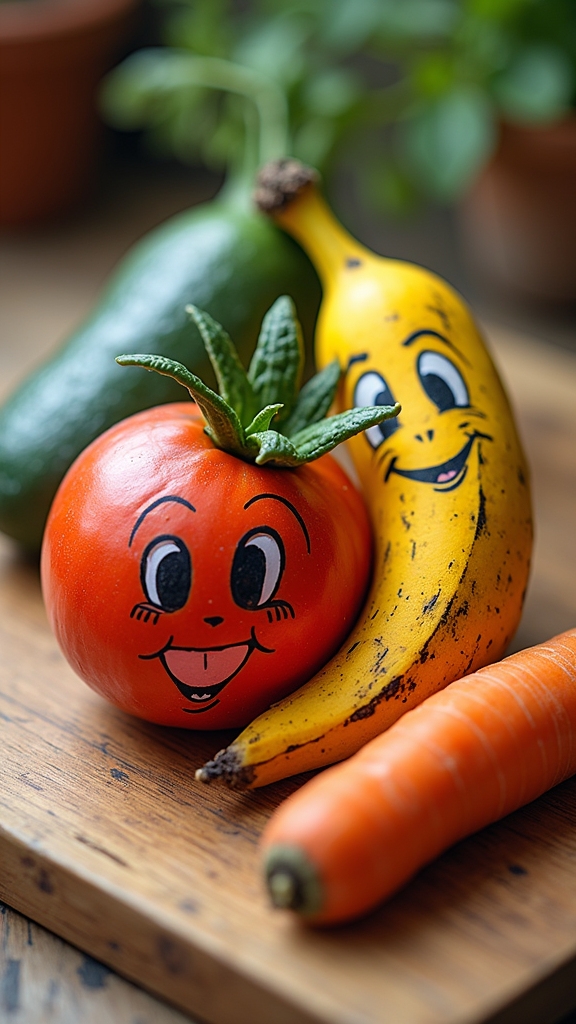 playful food illustrations pop