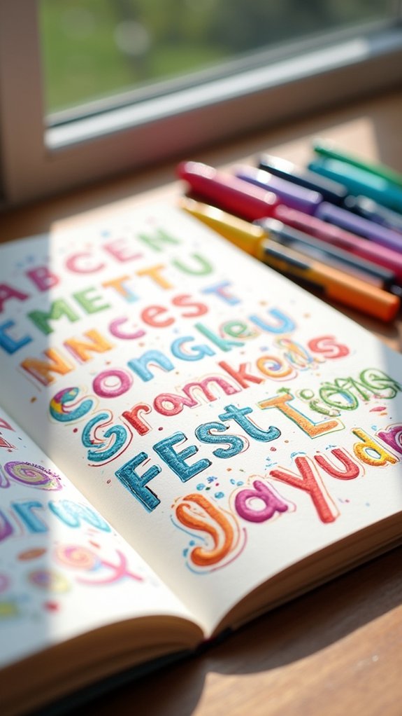 playful irregular lively letters