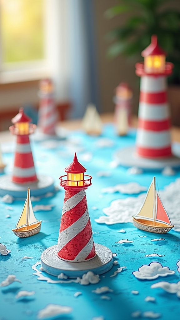 playful lighthouse seaside party