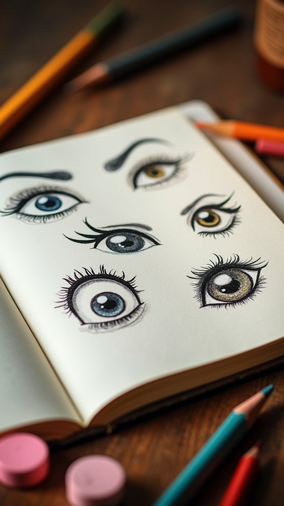 playful upturned eye design
