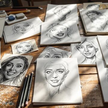 portrait sketching practice ideas