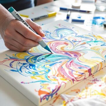 posca canvas art tutorial