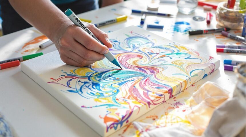 posca canvas art tutorial