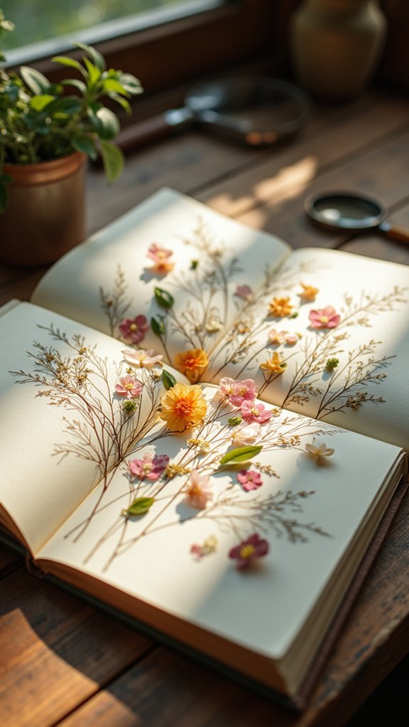 pressed flowers and techniques