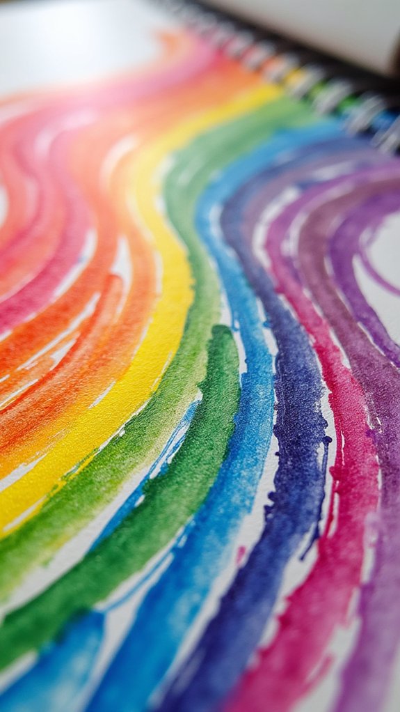 rainbow marker art project