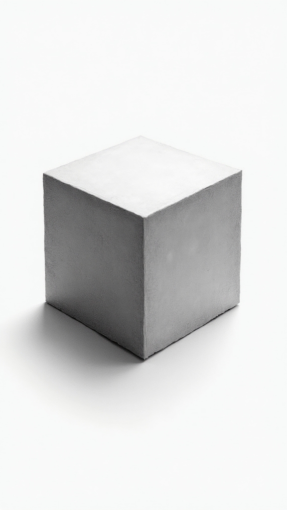 realistic shaded cube drawing