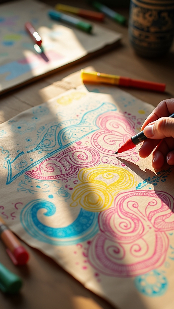 recycled doodles with posca