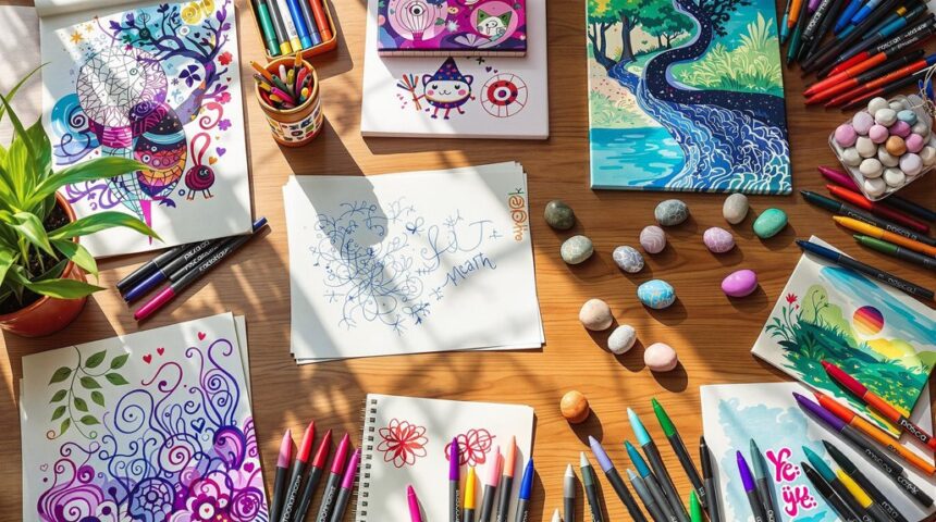 relaxing posca art projects