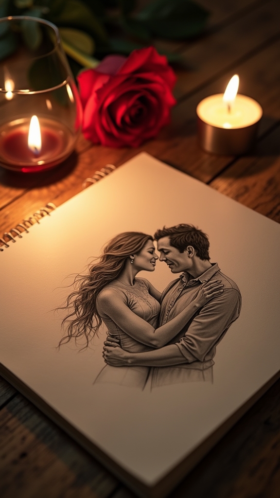 romantic candlelit dinner atmosphere